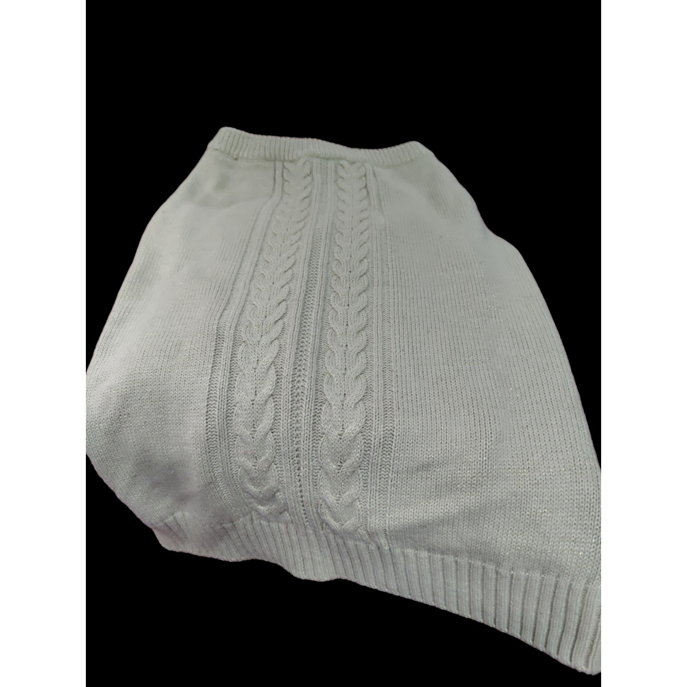 Top Paw Shimmer Cable knit dog sweater-XXL